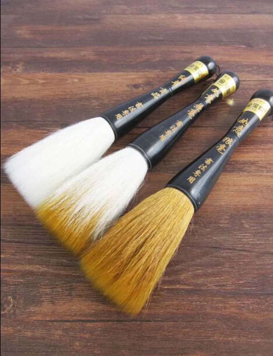 Eccellente grande pennello per calligrafia cinese, pennello premium per pittura dei capelli scrittura Sumi pennello disegno acquerello Kanji pennello