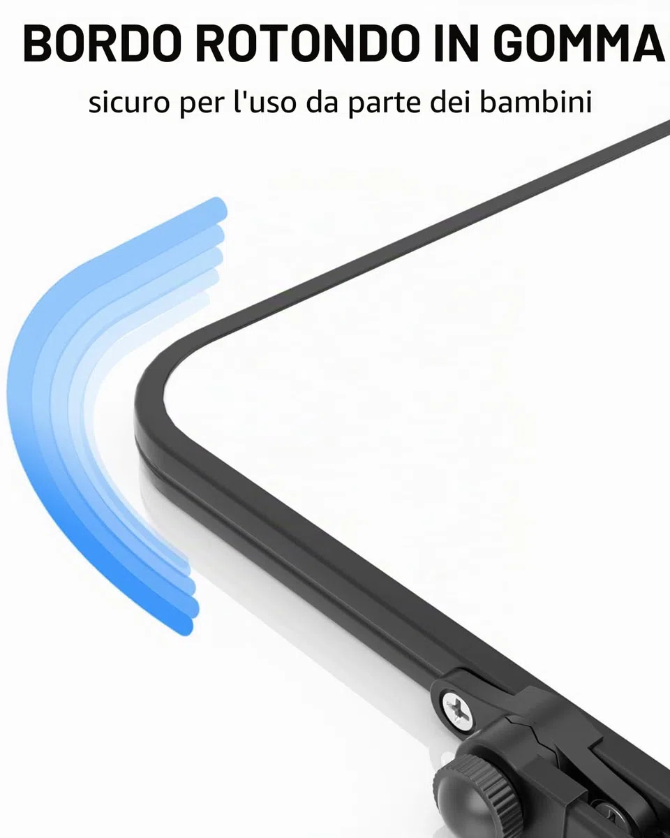 Nicpro Lavagna bianca bianca cancellabile a secco, formato A4, con supporto antiscivolo, 21x30 cm, doppia lavagna magnetica da scrivania, cavalletto portatile, per studenti in classe