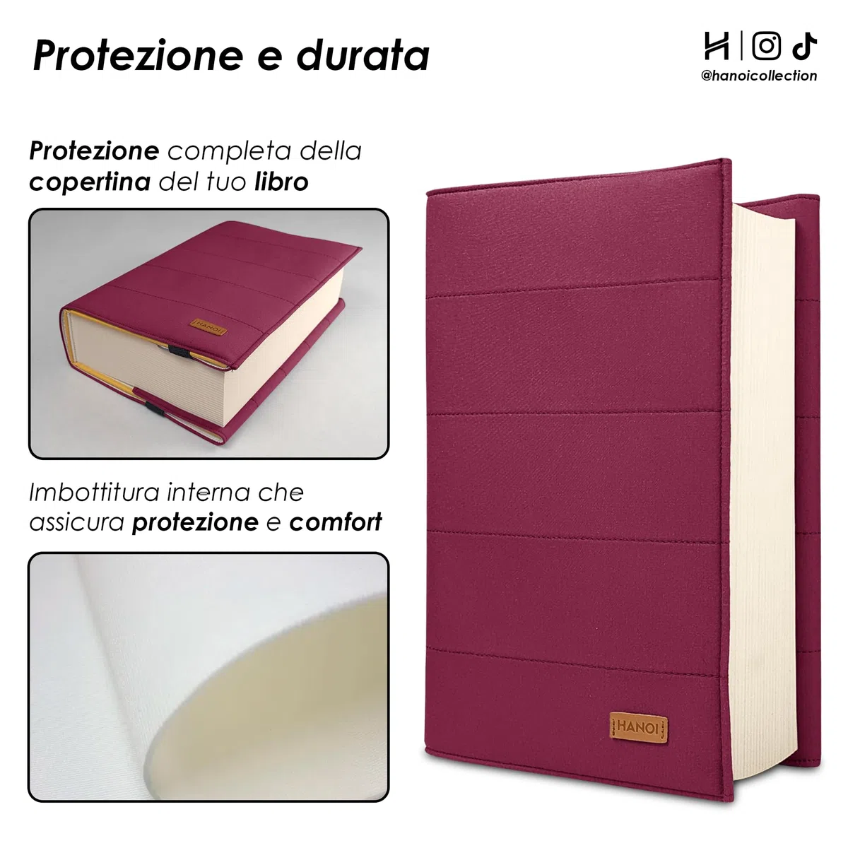Custodia per libri di lettura regolabile imbottita. Copertina per libro di lettura protettiva per il trasporto e viaggio. Idea regalo per amanti dei libri