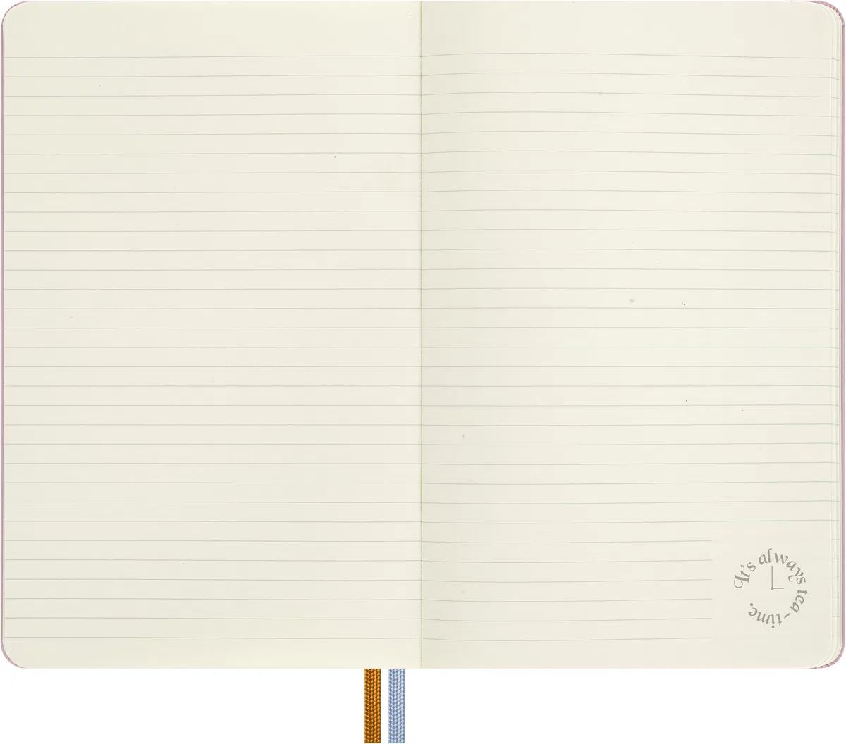 Moleskine Taccuino a Righe Le Avventure di Alice nel Paese delle Meraviglie, Copertina Rigida in Tela e Chiusura Elastica, con due Segnalibri e Adesivi a Tema, Alice, Formato Large 13 x 21 cm