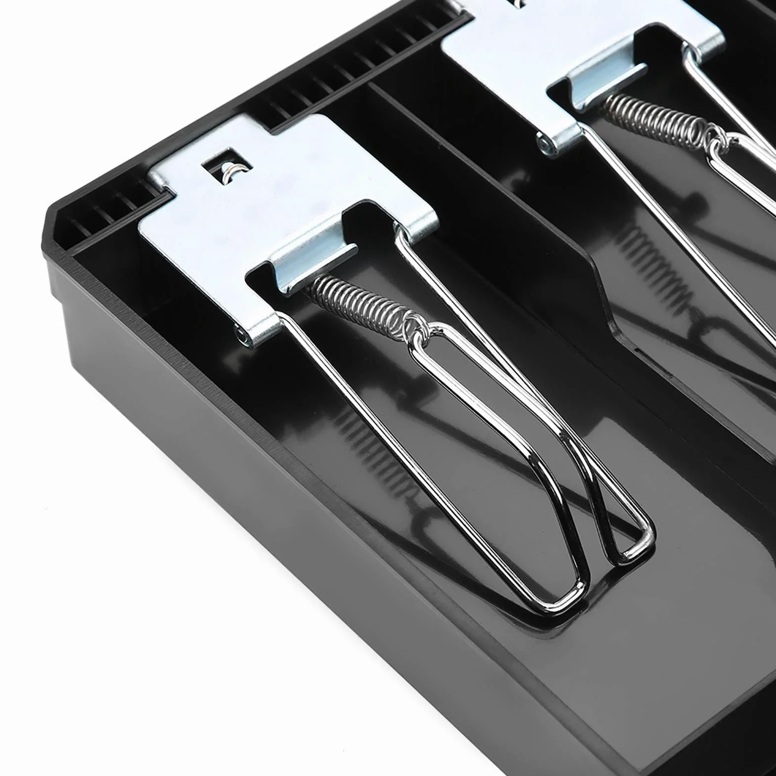 FTVOGUE Registratore di cassa Cassetto di ricambio per vassoio inserto con clip in metallo 4 fatture 3 monete per scatola di immagazzinamento denaro in contanti Petty(01)
