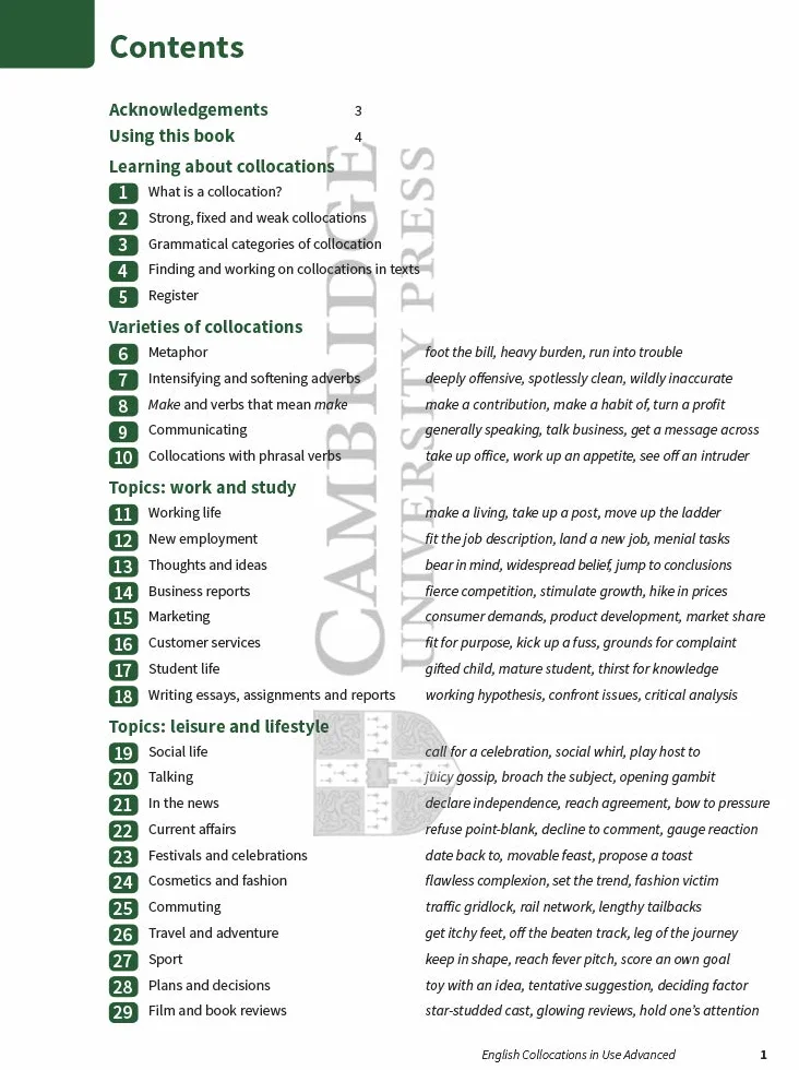 English Collocations in Use Advanced Book with Answers: How Words Work Together for Fluent and Natural English [Lingua inglese]