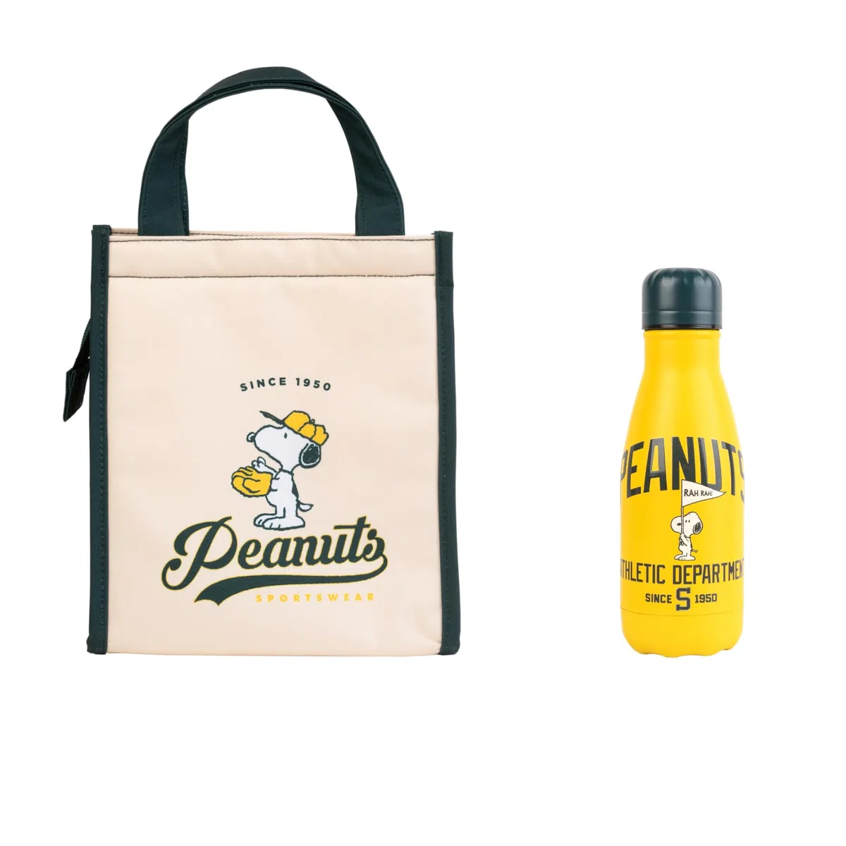Grupo Erik: Borsa Termica + Bottiglia Snoopy - Pack con Borsa Termica per pranzo 6L, 20x13x23cm & Borraccia termica 260 ml, doppia parete in acciaio inox, Snoopy Peanuts Gadget