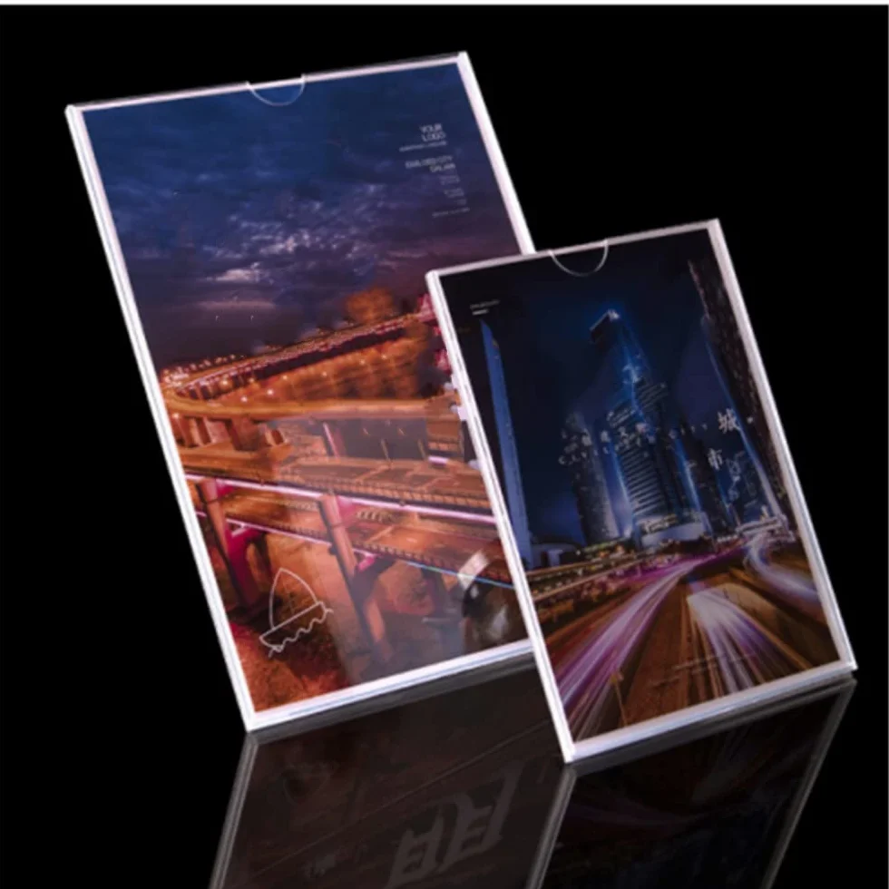 6 Pezzi A5 espositore, Supporto porta-brochure da parete, per documenti di formato DIN A5 verticale, trasparente,porta menu, porta listini,(nastro adesivo automodem)