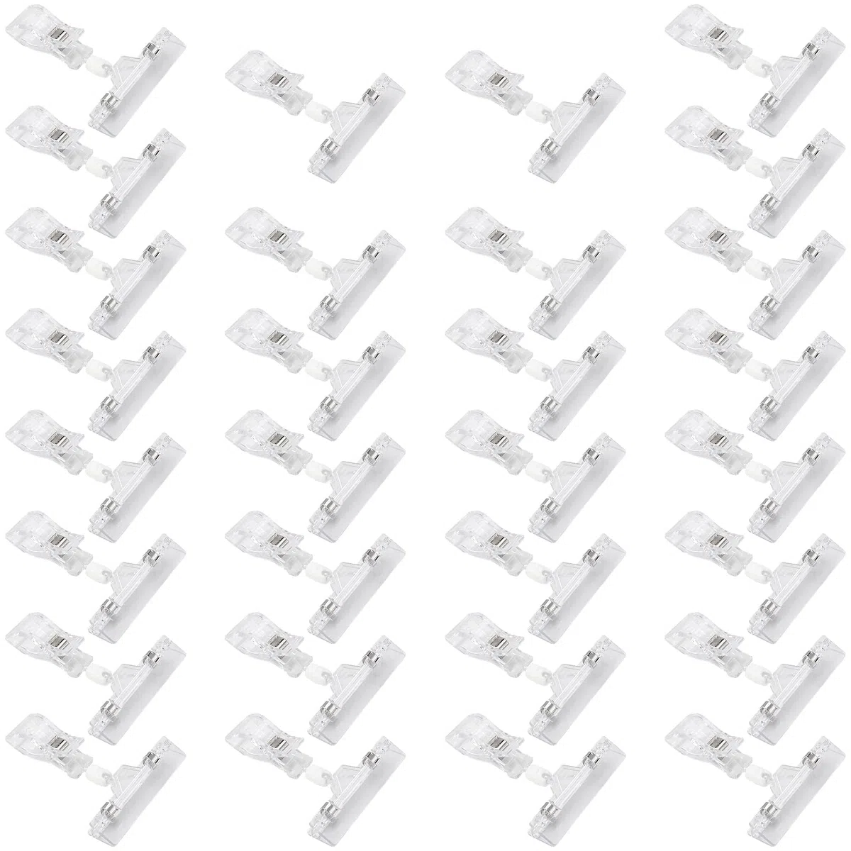 MUKLEI 30 clip di segno girevole in plastica, supporto per etichette con clip per display per segni, clip sul supporto per segno di plastica per il mercato, Centro commerciale