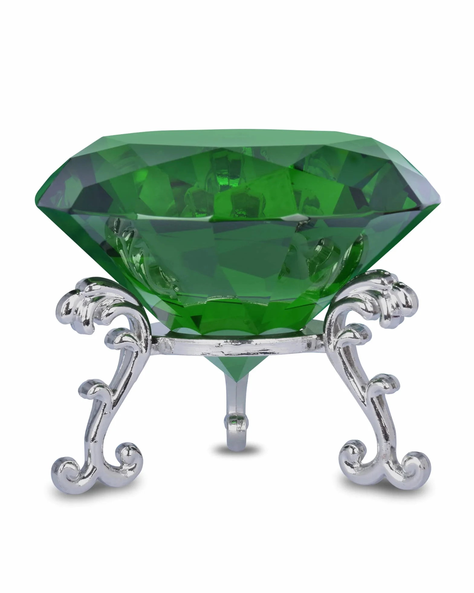 80mm Fermacarte Diamante in Cristallo Trasparente con Supporto, Diamanti Vetro Sintetico Fermacarte da Scrivania, Decorazione per la Casa, Nozze Diamante in Vetro Regalo di Nozze