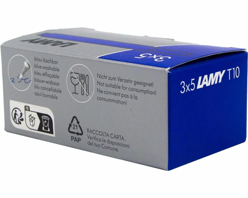 LAMY AL-star Set di 3 penne stilografiche in alluminio in tormalina con manico ergonomico e molla in acciaio lucido, tratto fine T10, set da 3 cartucce di inchiostro, originale cartone – inchiostro