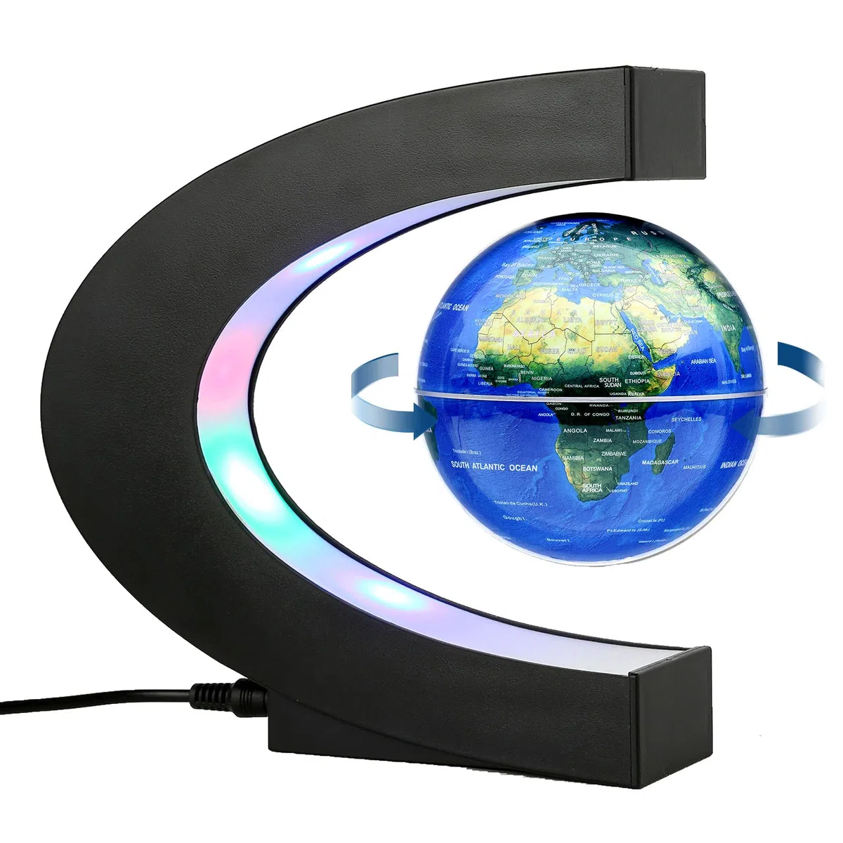 Globo galleggiante a levitazione magnetica con luce LED – decorazione unica per ufficio, casa o camera da letto, regalo di compleanno per uomini, bambini, marito o modello