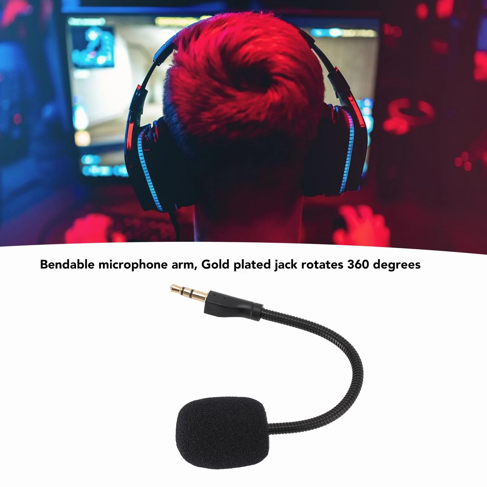 Annadue Microfono da Gioco Sostitutivo per G PRO/G PRO X Cuffie da Gioco Wireless, Spina Placcata Oro da 3,5 Mm, Microfono con Suono di Gioco Chiaro