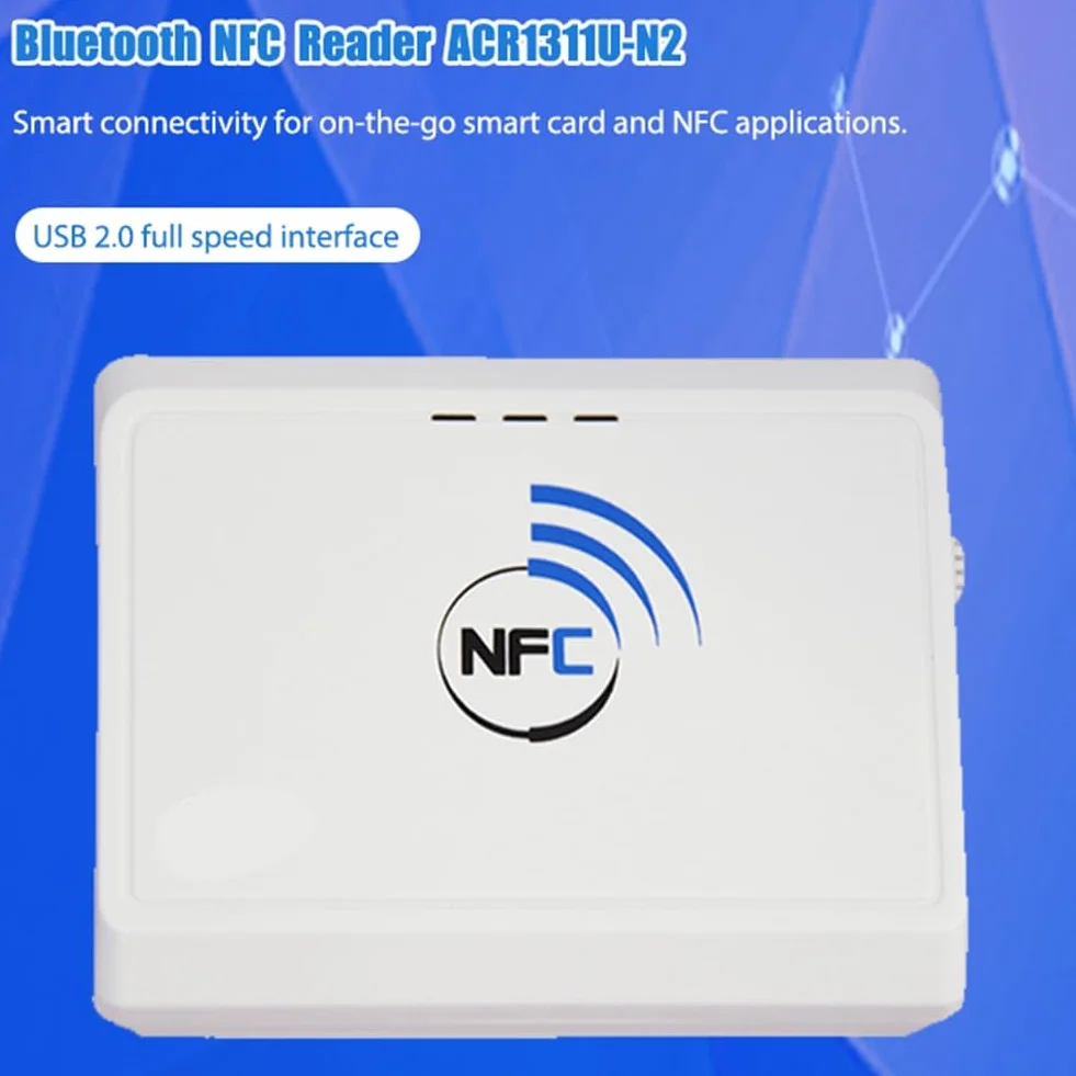 Lettore di schede mobile senza contatto senza fili 13.56MHz NFC Bluetooth Android RFID (ACR1311)