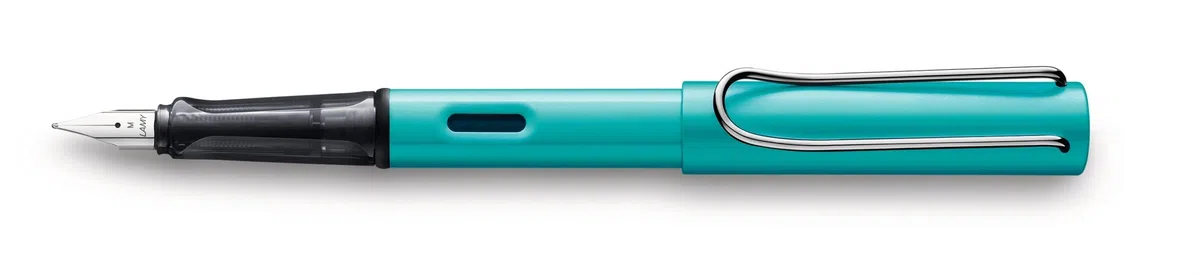 LAMY AL-star Set di 3 penne stilografiche in alluminio in tormalina con manico ergonomico e molla in acciaio lucido, tratto fine T10, set da 3 cartucce di inchiostro, originale cartone – inchiostro