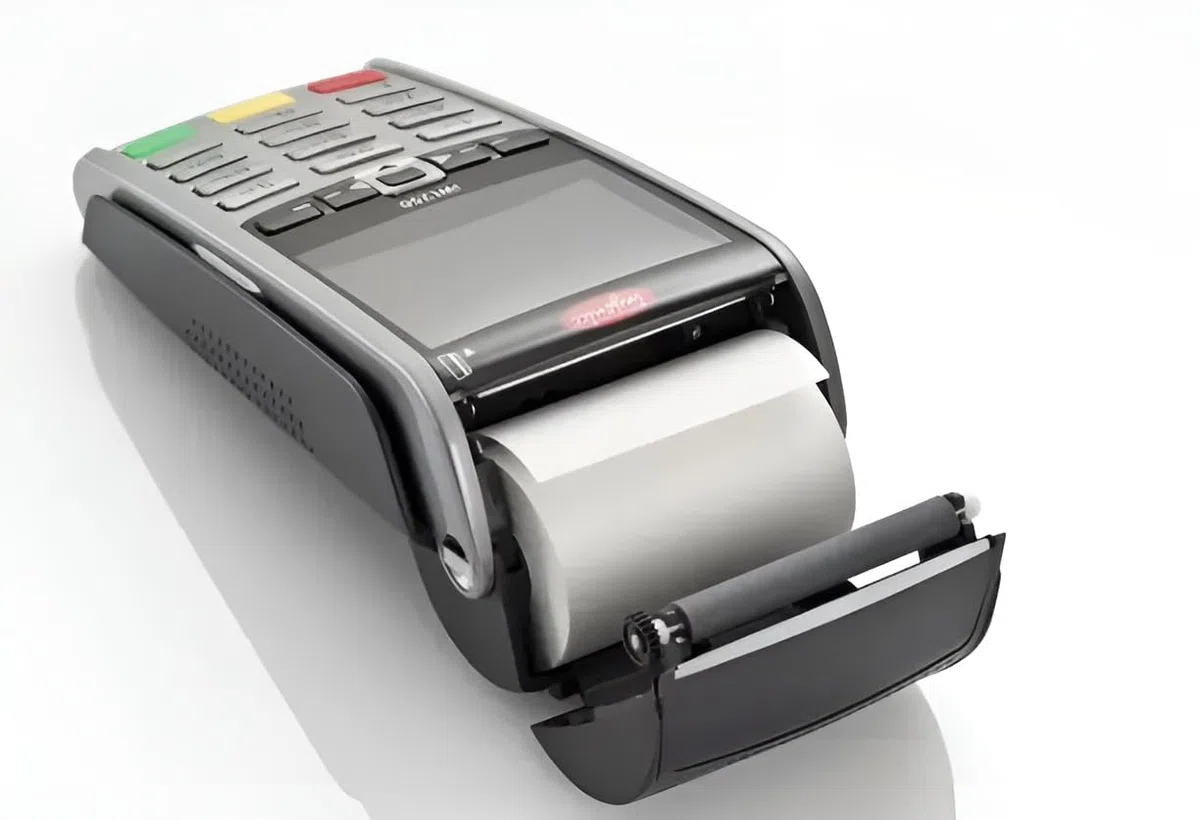 Cofano stampante con trainer per dispositivo Ingenico IWL 250, IWL 220, IWL 221, IWL 222, IWL251, IWL252