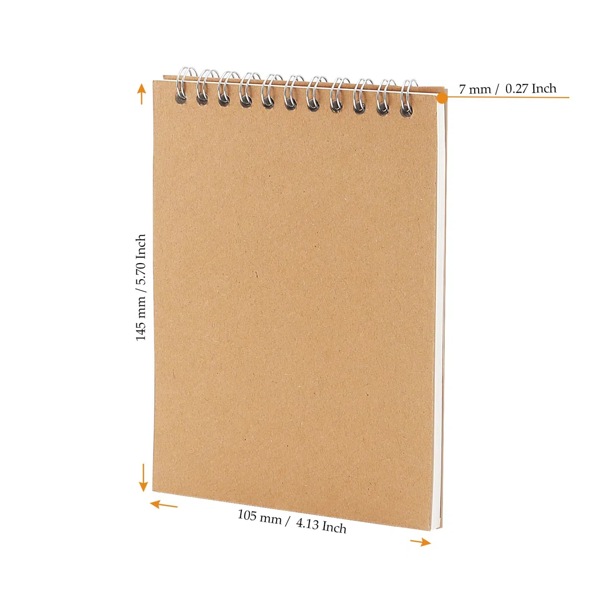 MUKCHAP Confezione da 15 quaderni a spirale formato A6, 60 fogli/120 pagine, rilegatura a spirale, 10,4 x 14,5 cm, copertina rigida in carta kraft, per disegni e pitture