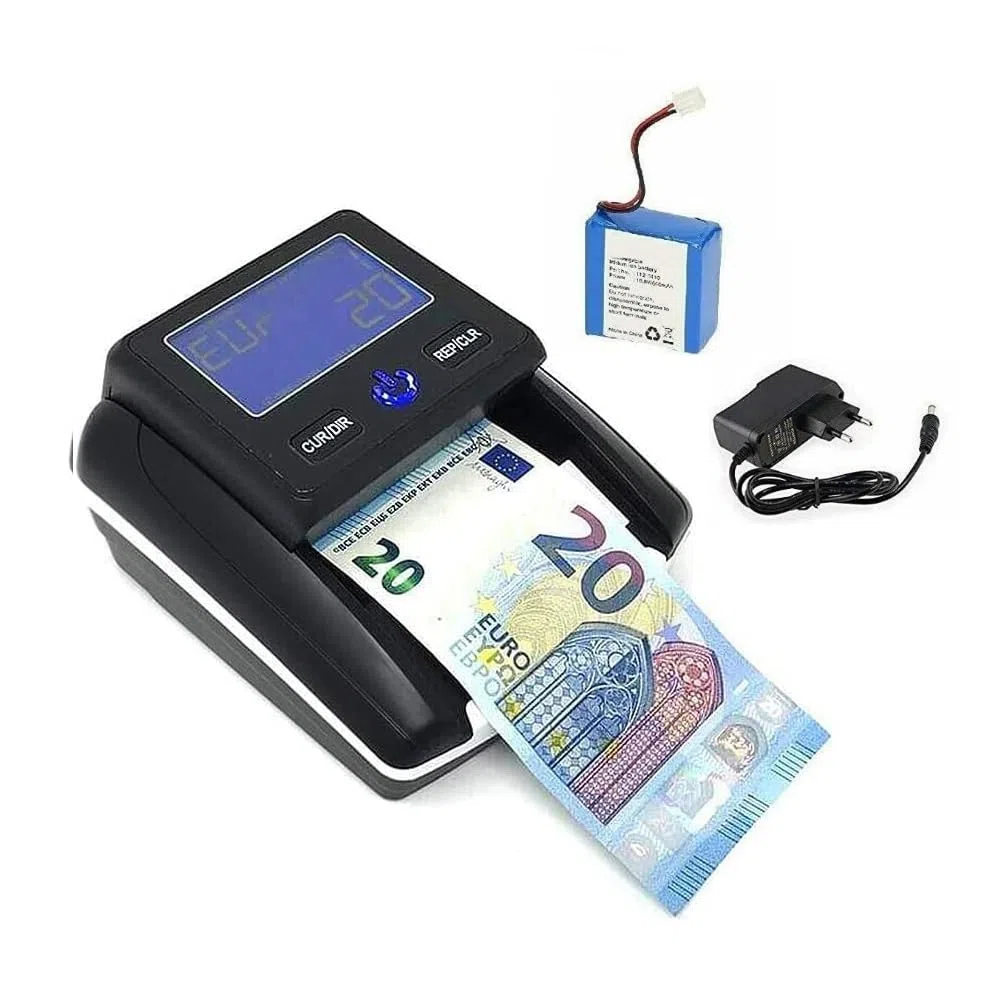 RILEVATORE BANCONOTE SOLDI FALSI PORTATILE AGGIORNABILE CON USB RILEVA E CONTA SOLDI VERIFICA BANCONOTE EURO FALSI CONTABANCONOTE CON BATTERIA RICARICABILE CONTA BANCONOTE