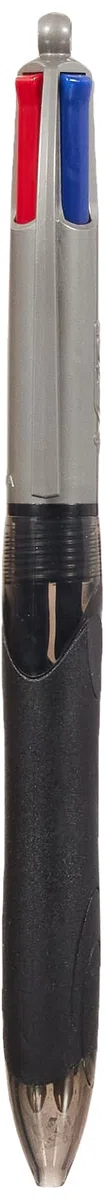 BIC 4Colori Grip Pro, Penna a Sfera a Scatto, Punta Media (1.0 mm), Confezione da 12, Fornitura per Cancelleria Ufficio