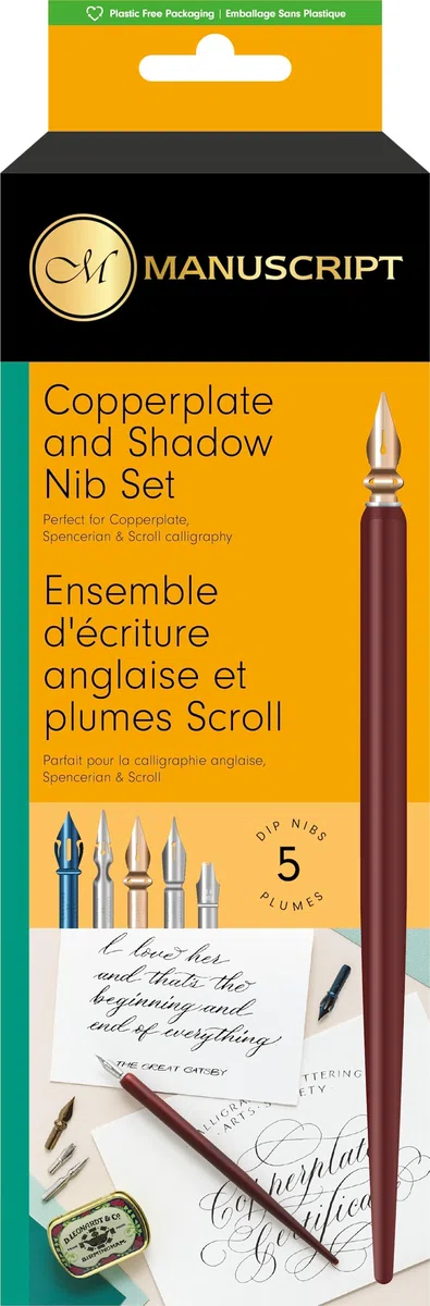 MANUSCRIPT Leonardt Copperplate & Shadow - Set di penne calligrafiche