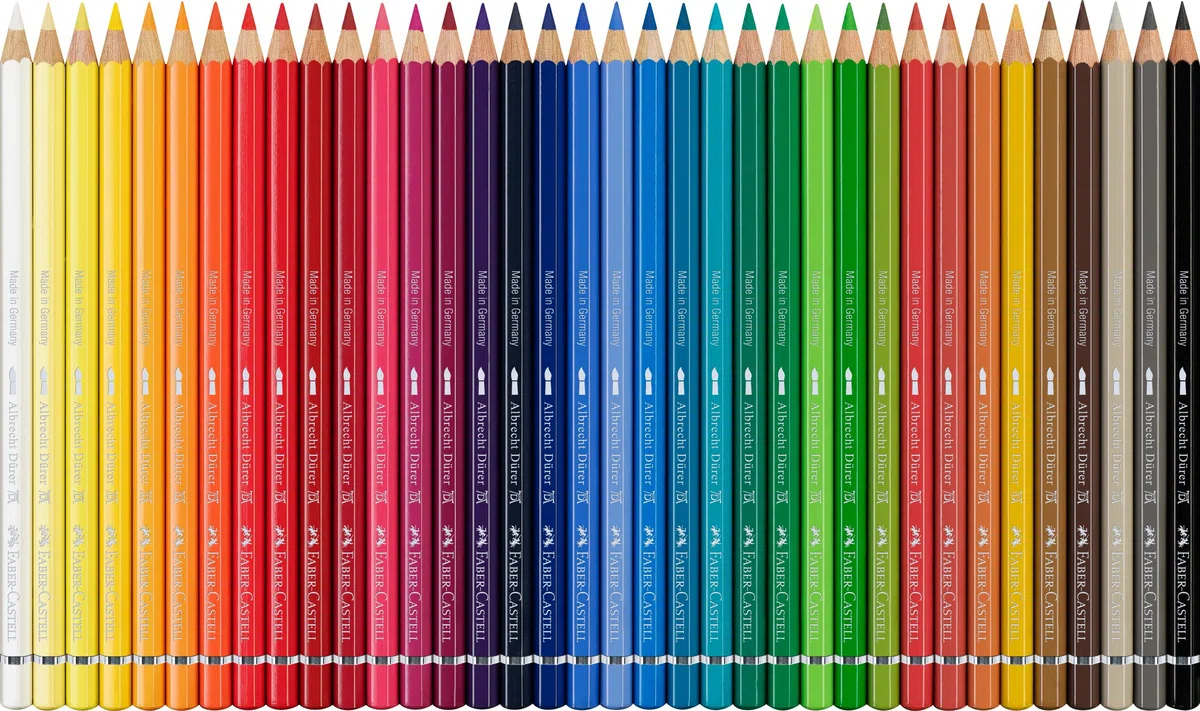Faber-Castell 117536 Albrecht Dürer Matite Acquerellabili, Barattolo con 36 Matite, Mina da 3,8 mm, Set Matite Colorate Professionali con Pigmenti Idrosolubili che si Trasformano con Poche Pennellate