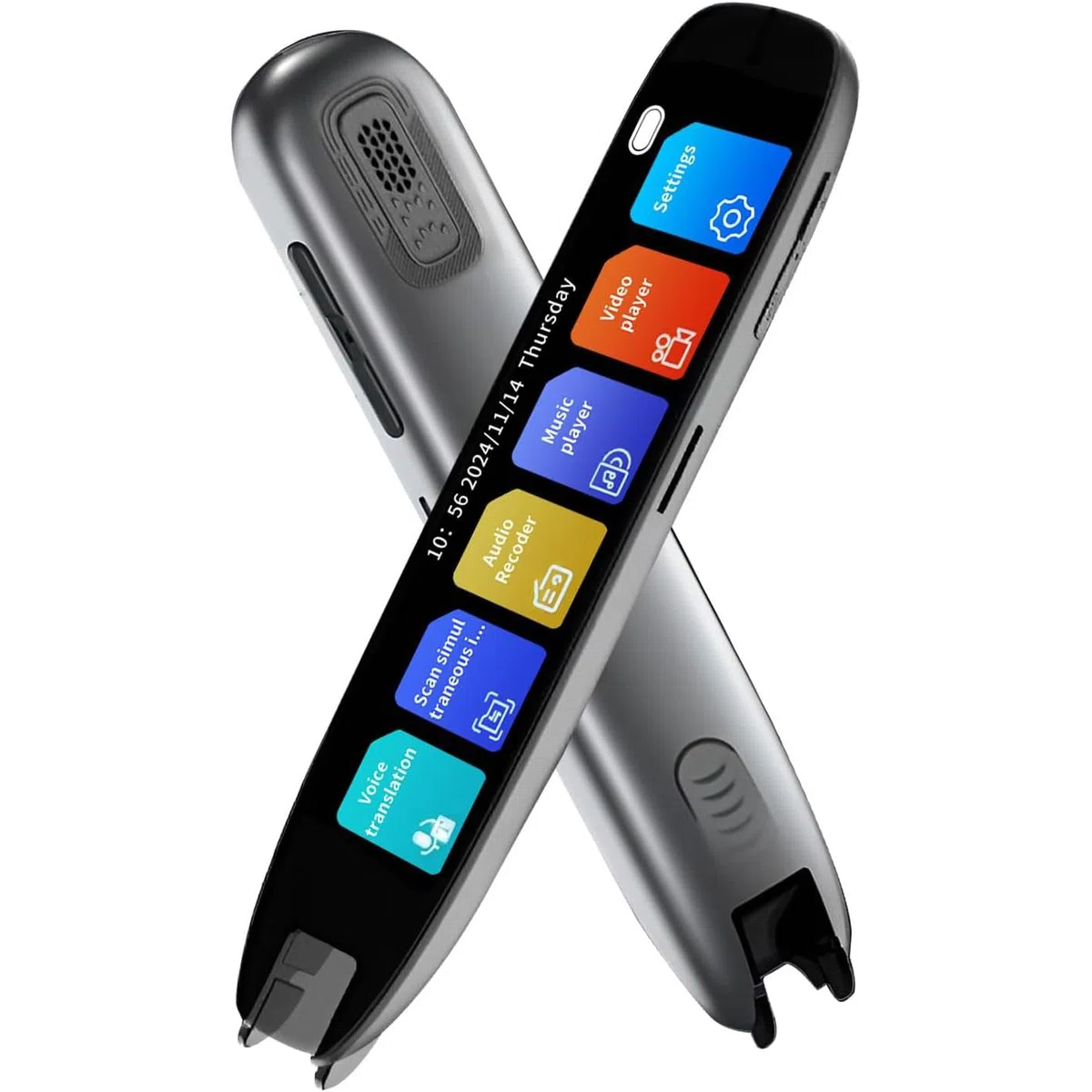 WingFly Penna di scansione traduttore online, 142 lingue, penna di lettura con touchscreen da 3,7 pollici, dispositivo di traduzione vocale, penna di scansione in tempo reale per dislessia, studenti,