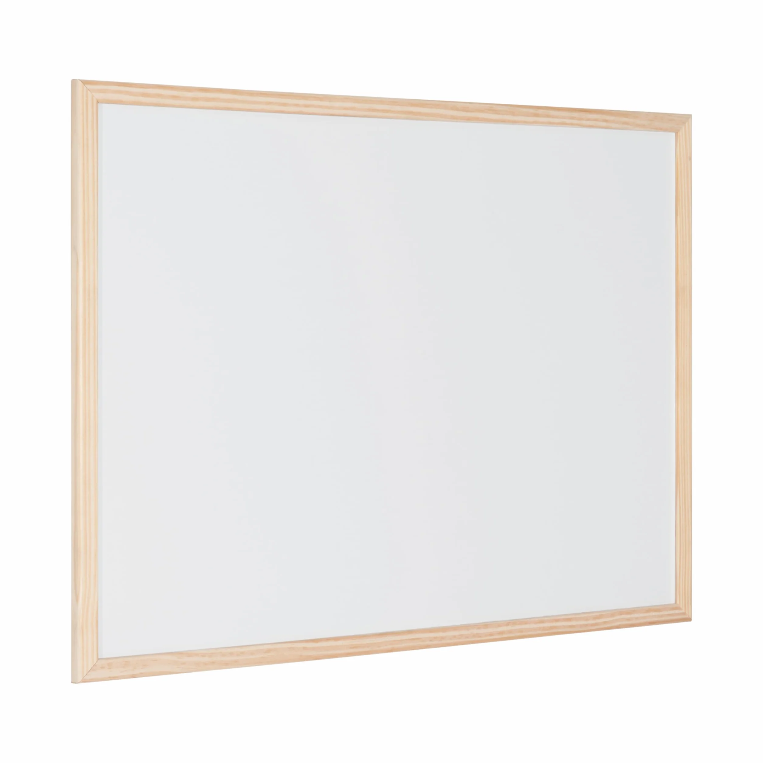 Bi-Office Lavagna Magnetica Bianca Basic Con Cornice In Legno, Superficie Speciale Cancellabile A Secco, 600 x 450 mm