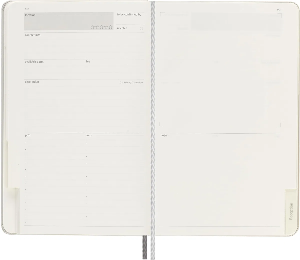 Moleskine Wedding Journal, Taccuino a Tema per Pianificare e Organizzare il Tuo Calendario di Nozze, Copertina Rigida, Formato Grande 13 x 21 cm, 400 Pagine