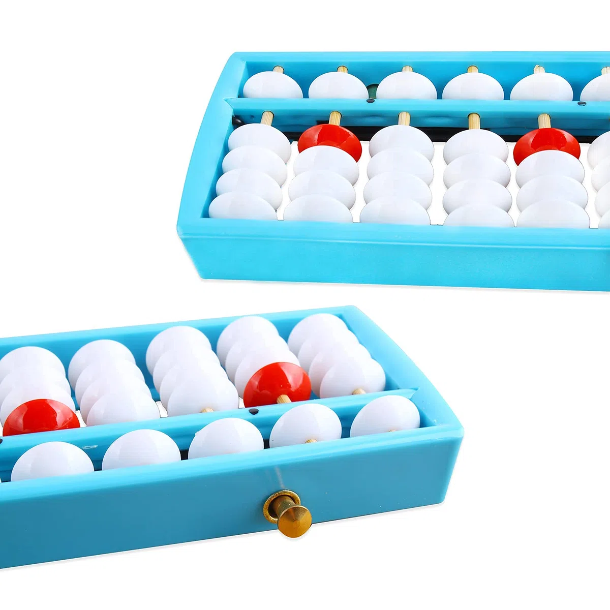 Larcele Perla Aritmetica Abaco conteggio con pulsante reset Forniture scolastiche per studenti13 colonna SP-02 (blu 1)