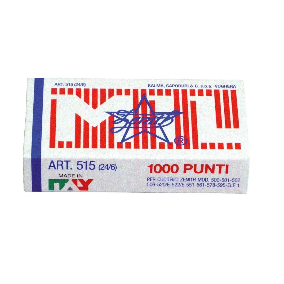 ZENITH Modello 515 Punti metallici 24/6 (confezione 10.000 pezzi)