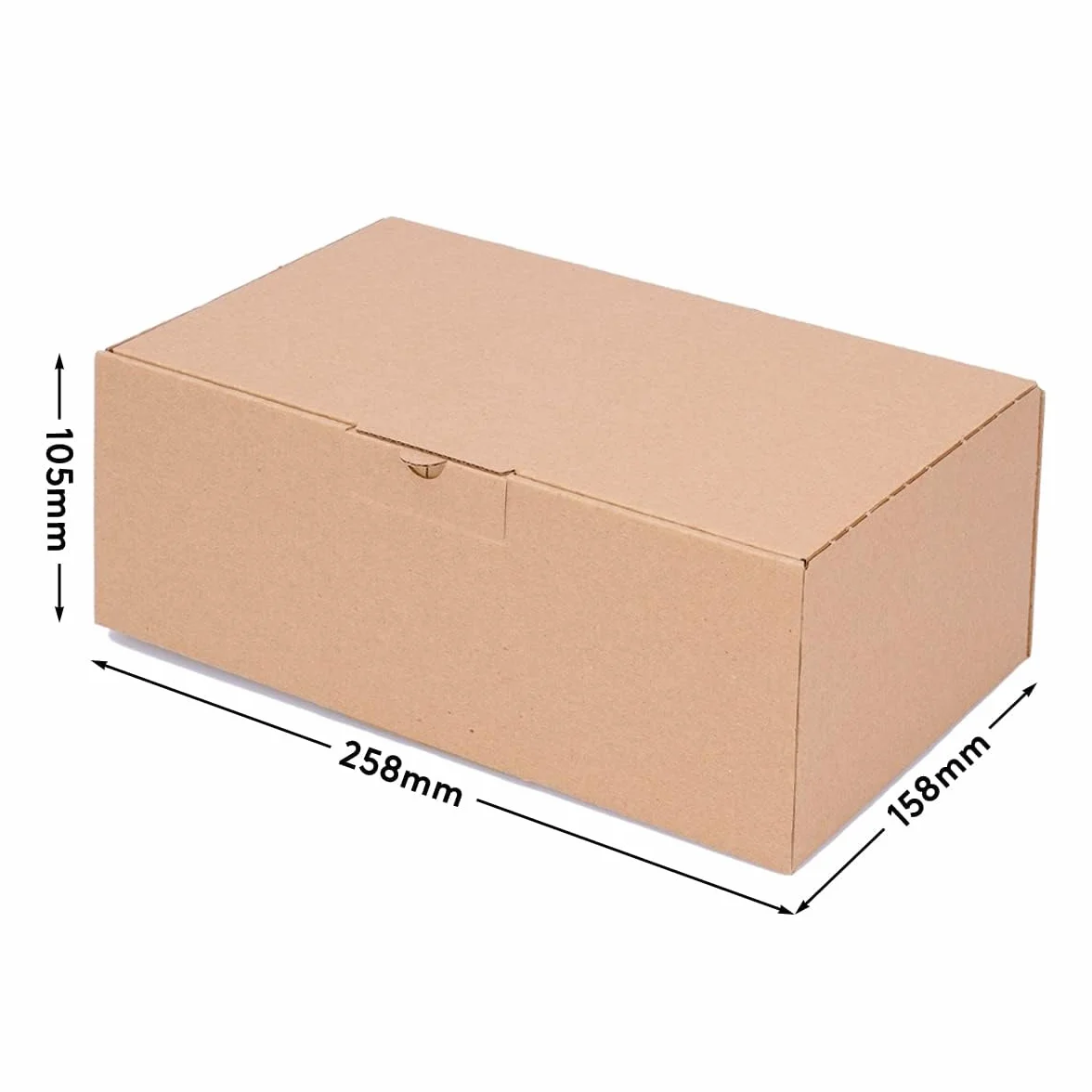 verpacking Scatole pieghevoli 250 x 150 x 100 mm marrone (dimensioni esterne 258 x 158 x 105 mm) WP 30 cartone di spedizione cartone DHL Hermes DPD GLS imballaggio (50 pezzi)