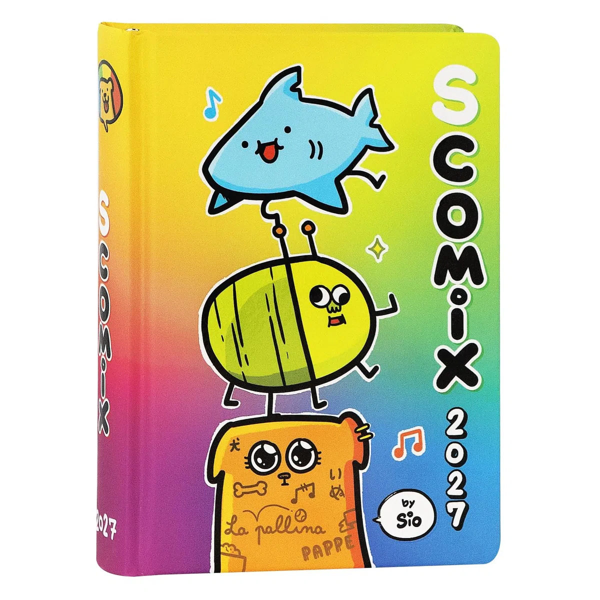 COMIX Scomix by Sio - Agenda Giornaliera 16 Mesi, Diario 2026-2027 per Scuola Elementare e Media, con Copertina Rigida e Colorata, 512 Pagine a Colori, per Bambini e Ragazzi, 12x16.5 cm
