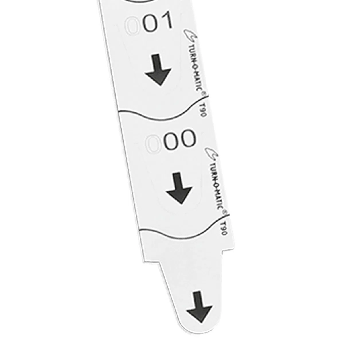 Accessorio Meto Turn-O-Matic, ticket originali T90 3D, numerazione progressiva, prodotti in Germania, 6 rotoli x 4000 ticket, totale: 24.000 ticket, bianco