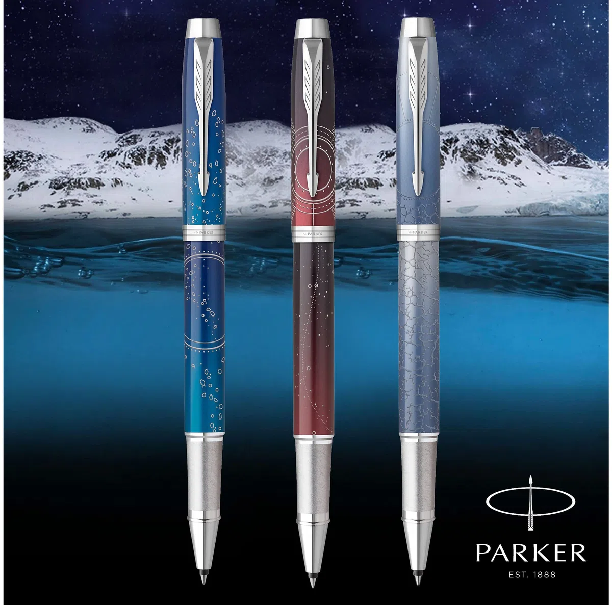 PARKER Roller IM Premium Special Edition Polar (Silver) M Nero