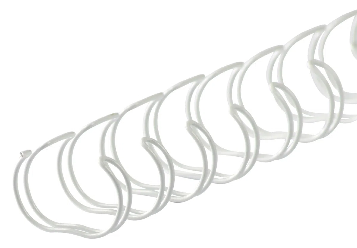 Renz One Pitch Wire binding elementi, 2: 1 divisione, 23 passanti, diametro 14.3 mm, 9/40,6 cm white, 50 Pezzi