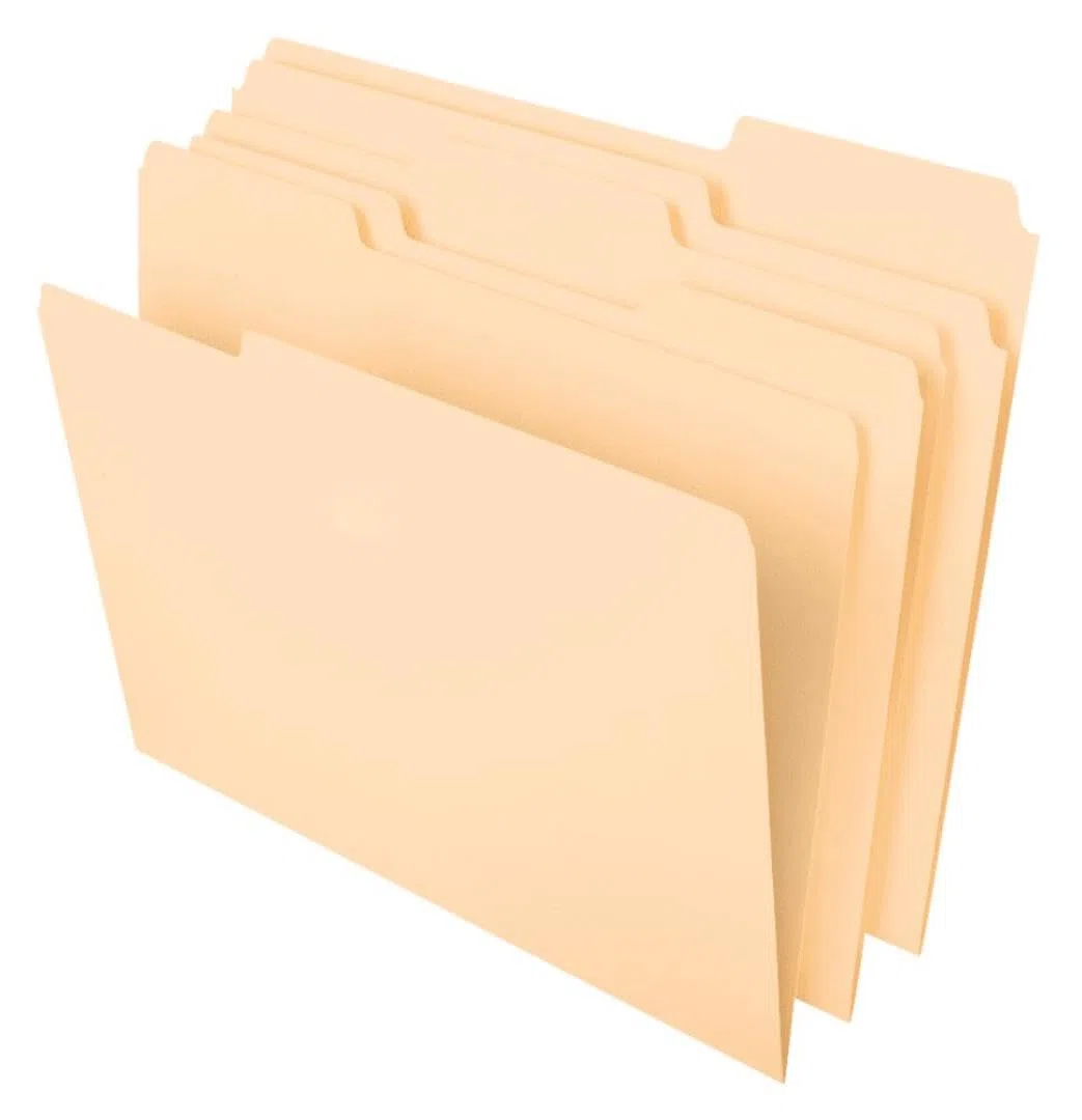 Pendaflex Cartelle di file, formato lettera, 8-1/2 "x 11", Classic Manila, 1/3-Cut Tabs in posizione sinistra, destra, centro, 100 per scatola (65213)
