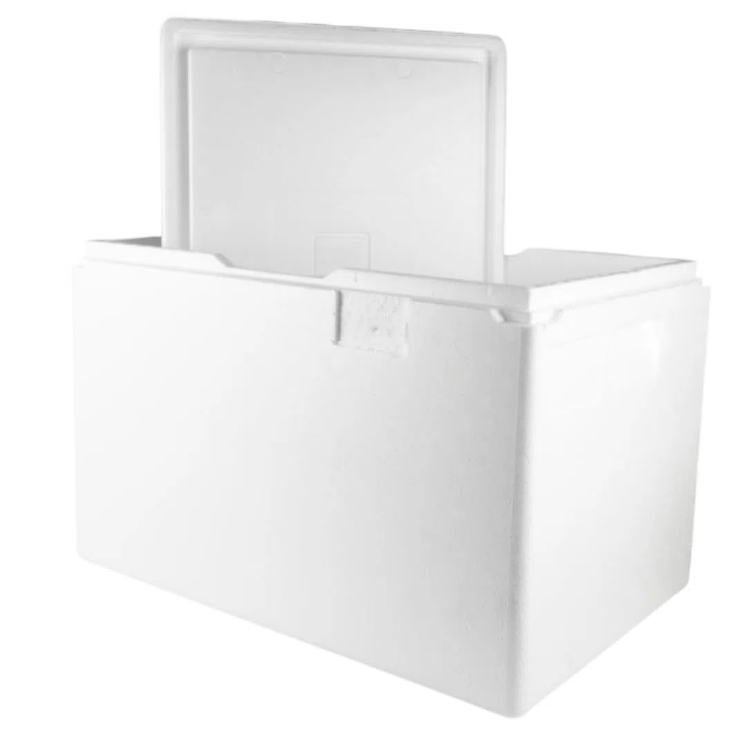PZ 1 SCATOLA TERMICA MAXI LARGE GRANDE BIANCA RETTANGOLARE 60 X 40 ALTA 40 cm + COPERCHIO CASSA