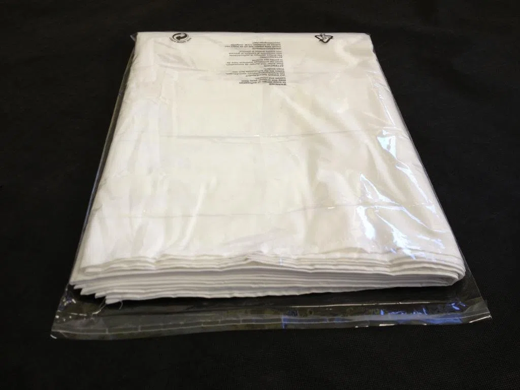 100 buste in plastica per indumenti/magliette, trasparenti, 30,4 x 38,1 cm