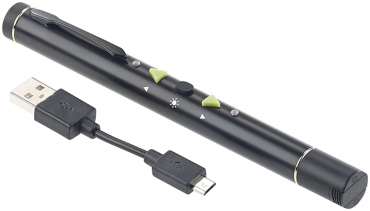 Puntatori per presentazioni - puntatore laser: presentatore multimediale, puntatore laser verde, batteria (verde, pointer potente, penna)