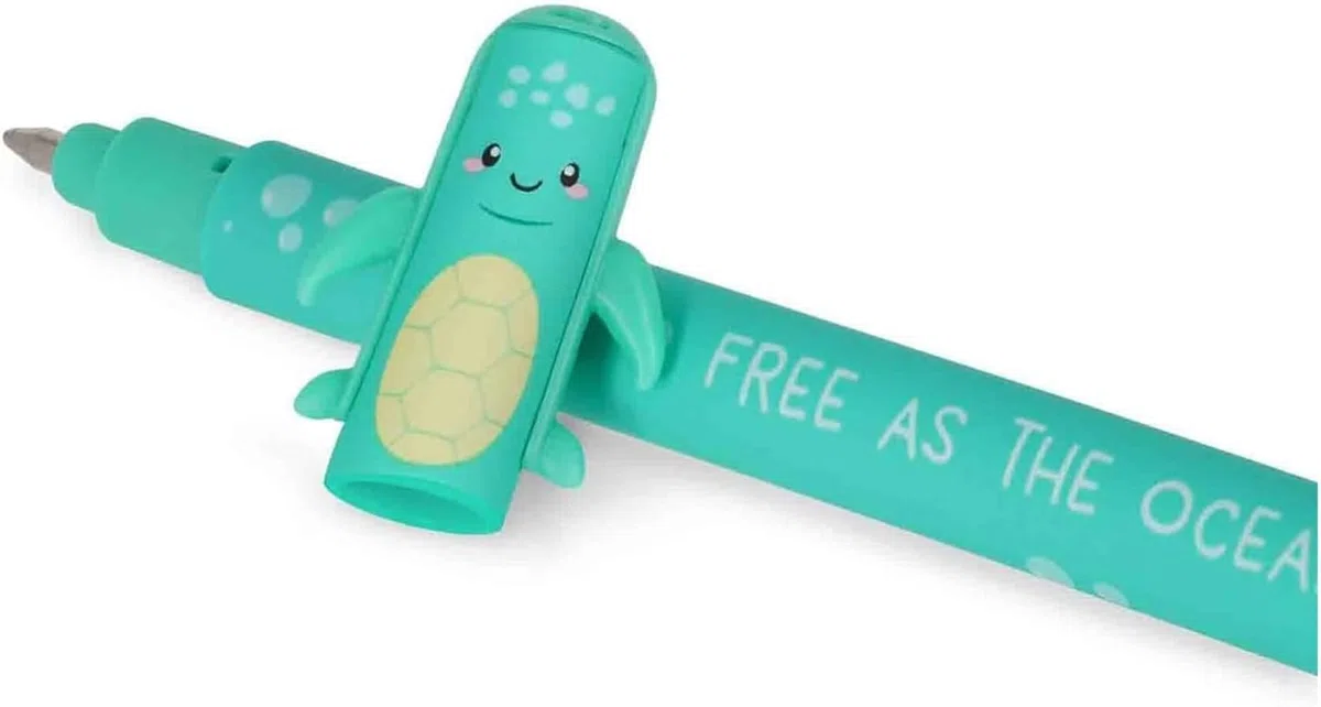 Generisch Penne gel cancellabili, confezione da 3, motivo animali marini (tartaruga, cavalluccio marino, pesce pagliaccio), ideali per bambini, studenti e scuola, per scrivere e disegnare