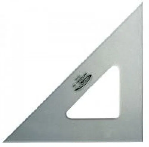 GRAPHOPLEX Squadra 45 Gradi Trasparente - 50 cm - 3 Lati Dritti - Strumento di Precisione per Disegno Tecnico, Architettura e Misurazione - Scuola Fornitura, Carpentiere, Falegname - Infrangibile