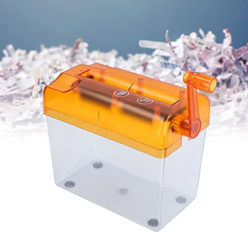Scrivania Micro Cross-Cut Hand Shredder Per Uso Domestico Può Triturare Schede Scatola di polvere Cross-Cut Trituratore Manuale Portatile Compatto Per