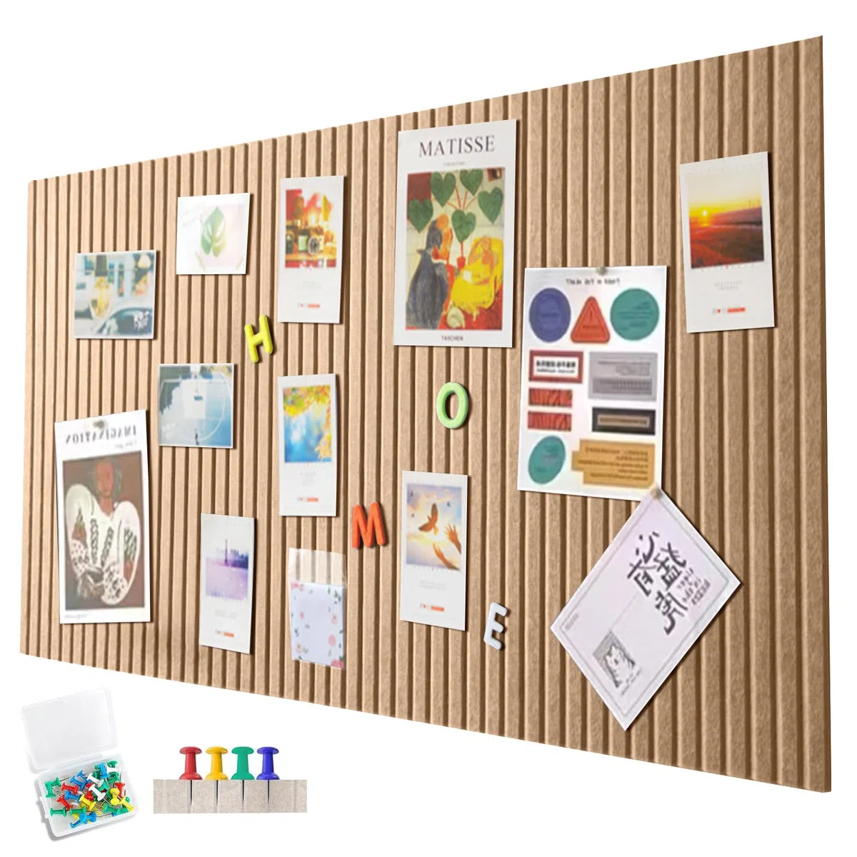 Grande lavagna da 90x60cm, grande tavola di sughero, spessa 0,9cm, decorativa parete di sughero in feltro, tavola per foto pieghevole con nastro adesivo autoadesivo, feltro autoadesivo visionboard