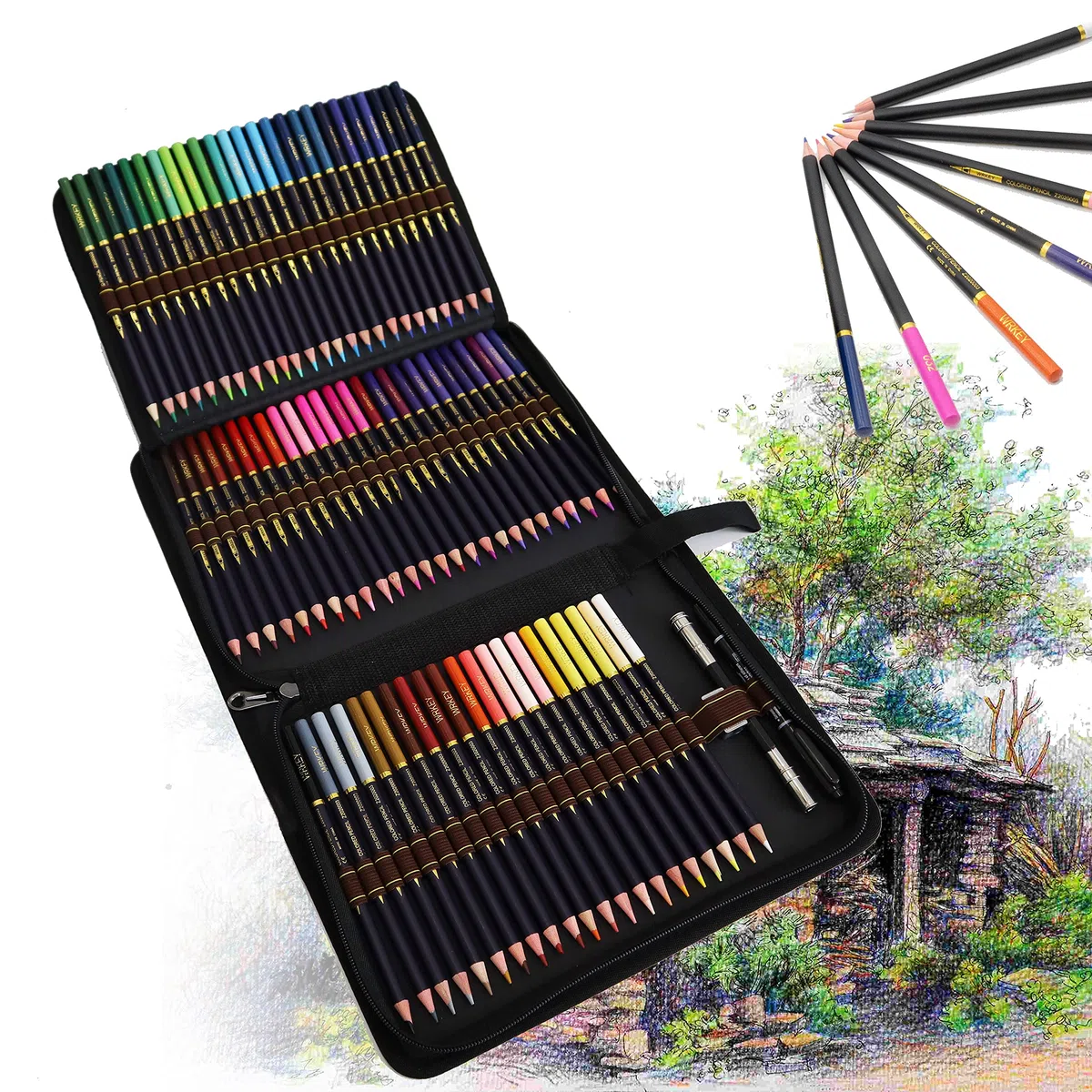 Matite Colorate Professionali, Set di 72 Matite Colorate, Colori a Pastello, Pastelli Professionali da Disegno, per Principianti, Adulti, Ottimo per la Pittura Creativa
