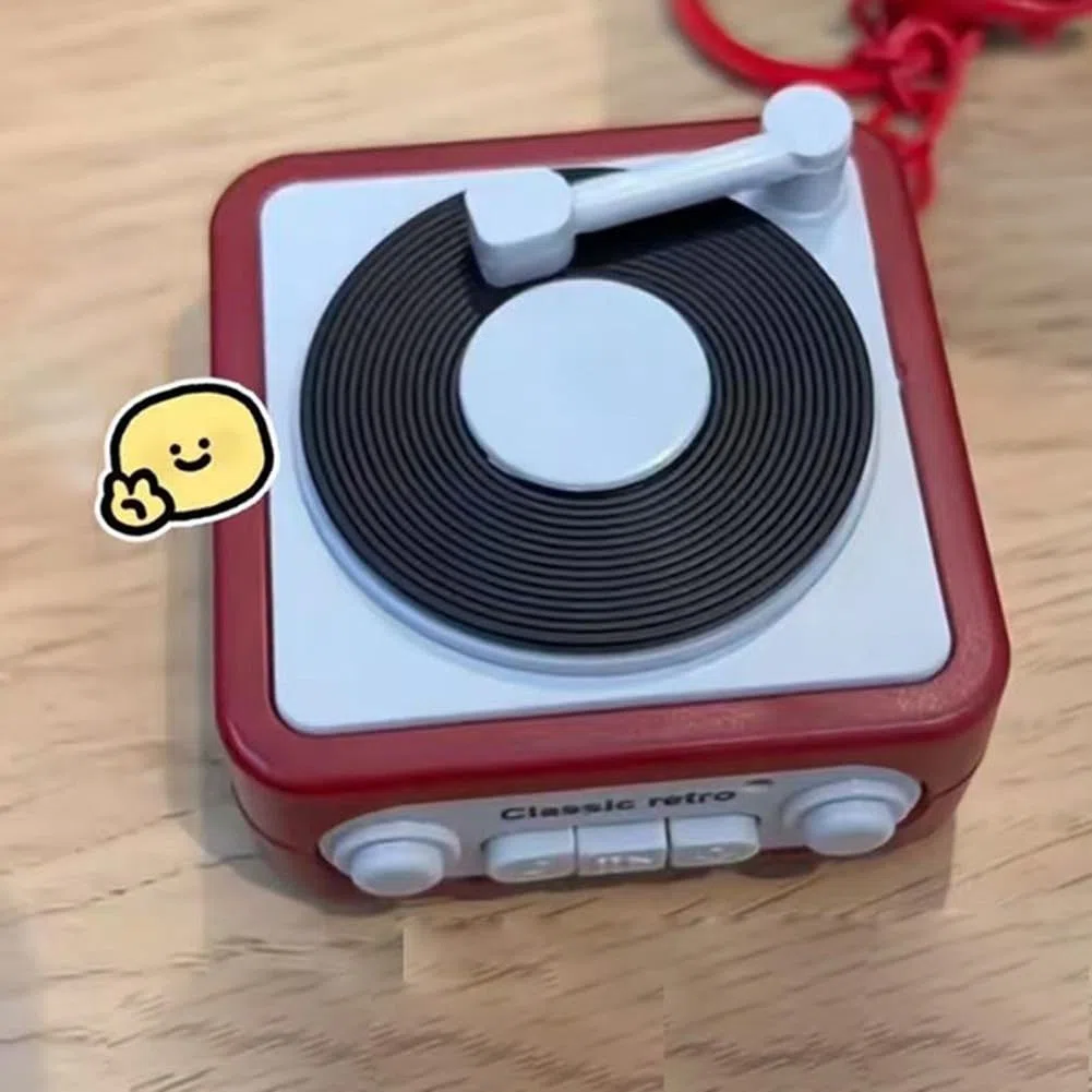 Portachiavi con mini registratore vocale per messaggi personalizzati e musica, perfetto per catturare momenti spontanei (A)