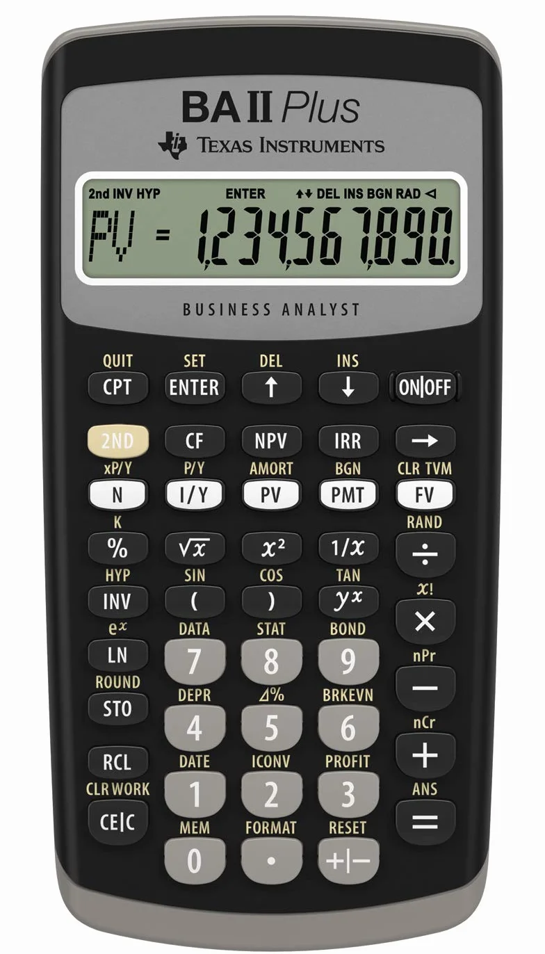 Texas Instruments TI-BA II Plus - Calcolatrice finanziaria VE=1