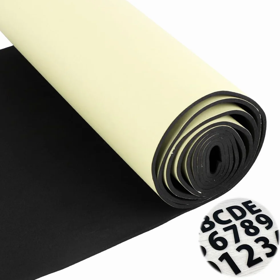 Schiuma autoadesiva 30 cm x 200 cm x 3 mm, Rullo di Schiuma Multifunzione in Neoprene, Facile da Tagliare per Fai da Te, Artigianato, riparazioni, Ideale per guarnizioni, Imbottiture