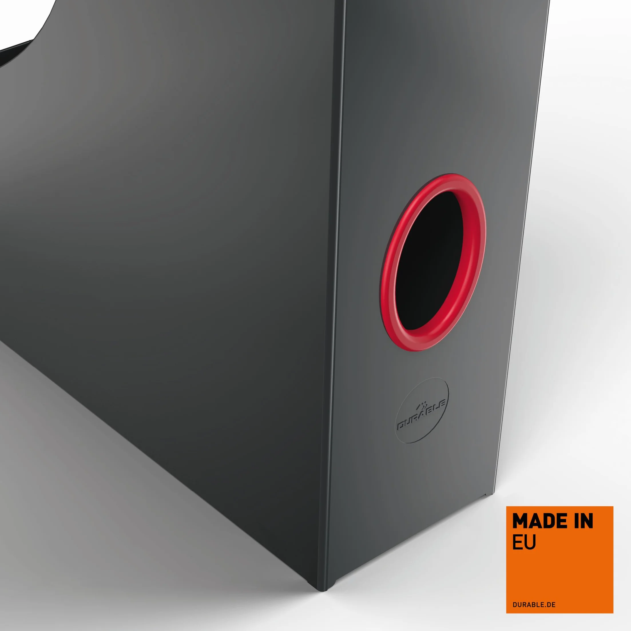 Durable 770657 Set di 5 Portariviste con Fori di Presa Colorati, 73x306x241 mm (1 Portariviste), Antracite