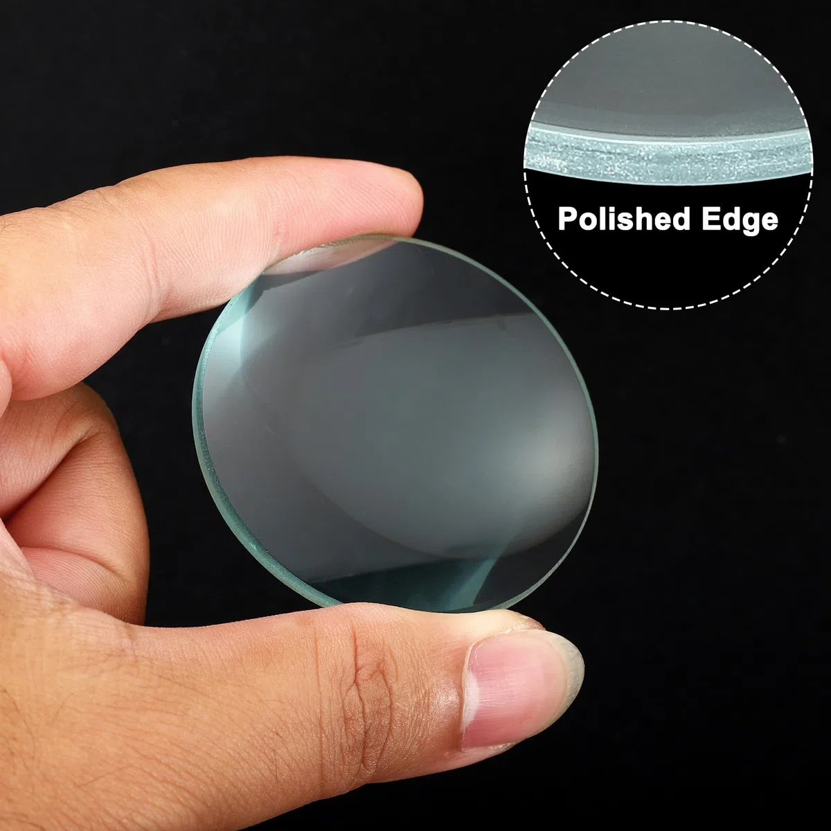 PATIKIL Set Lenti Ottiche, 6Pz Lente Biconvessa, Lente Biconcava, Lente a Prisma, Specchio Convesso, Specchio Concavo, Specchio Piatto Per Insegnamento Fisica, Trasparente