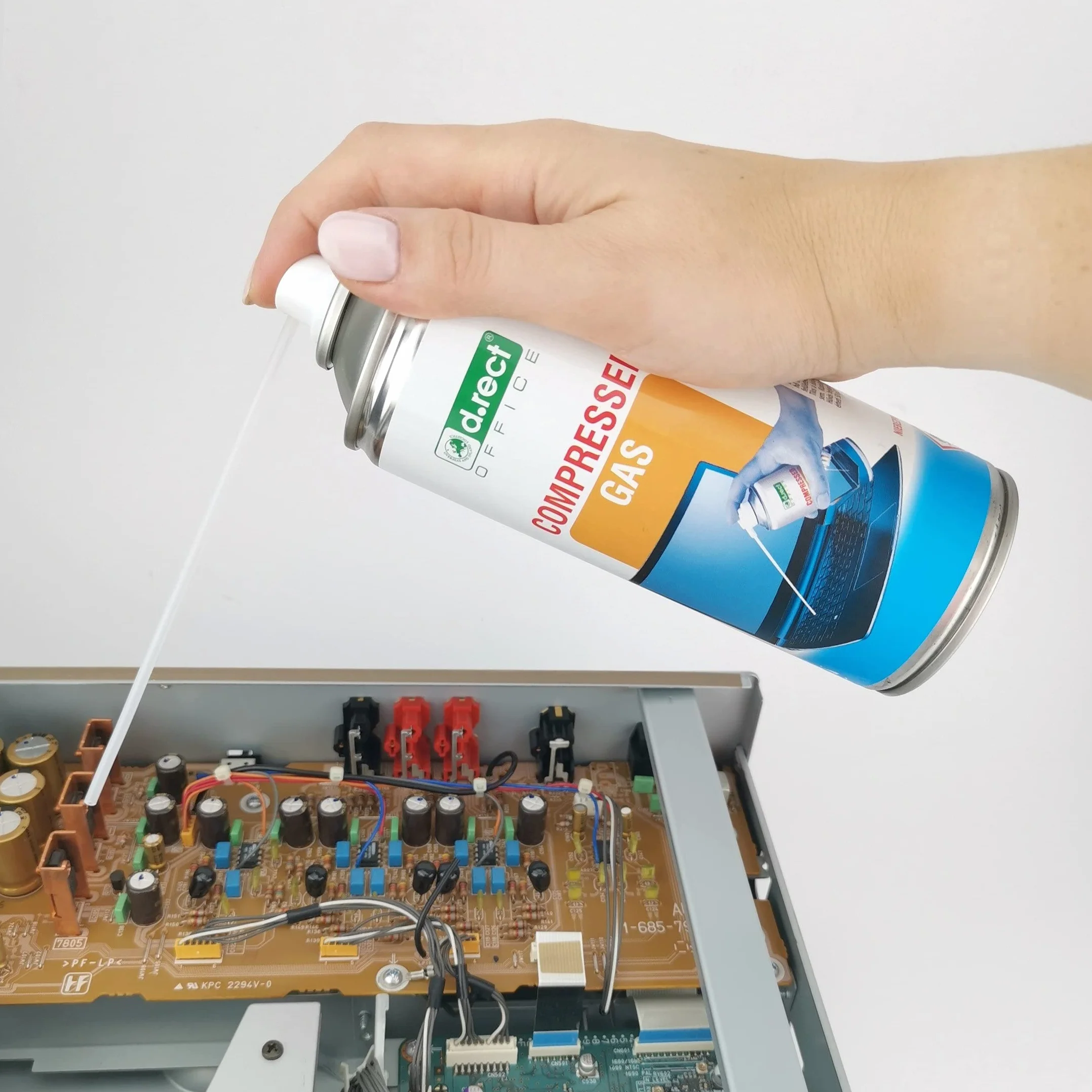 D.RECT Aria Compressa Spray 4x400ml - Purificatore D'aria Compressa, Pulitore per Tastiera, Computer Fotocamera Telefono Cellulare - Pulizia PC Inodore, Pulitore per Computer e Tastiera
