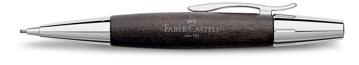 Faber-Castell 138383 Portamine e-motion chrome woodin legno di pero nero