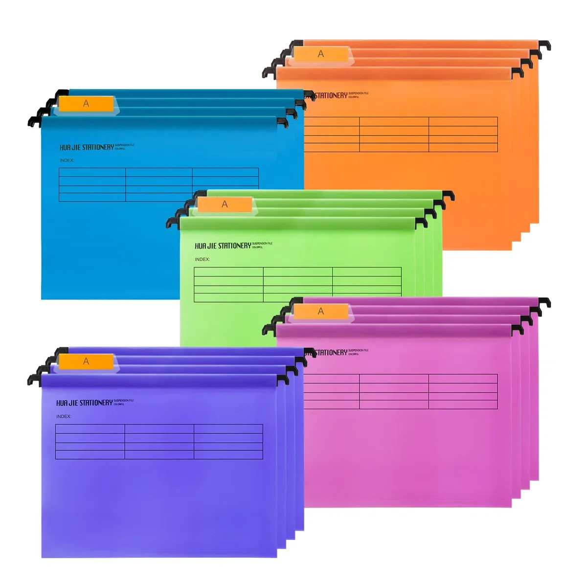 20 pezzi A4 File Sospesi in Formato con Linguette e Inserti per Schede per Ufficio Organizzazione a Casa