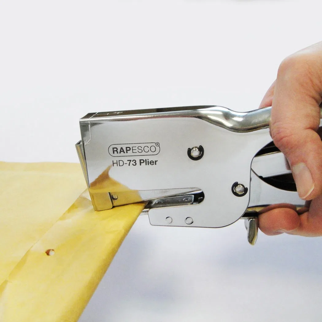 Rapesco 1306 Cucitrice a Pinza per Alti Spessori HD-73 e 2000 Punti 73/12 mm, Capacità 70 Fogli, Cromato