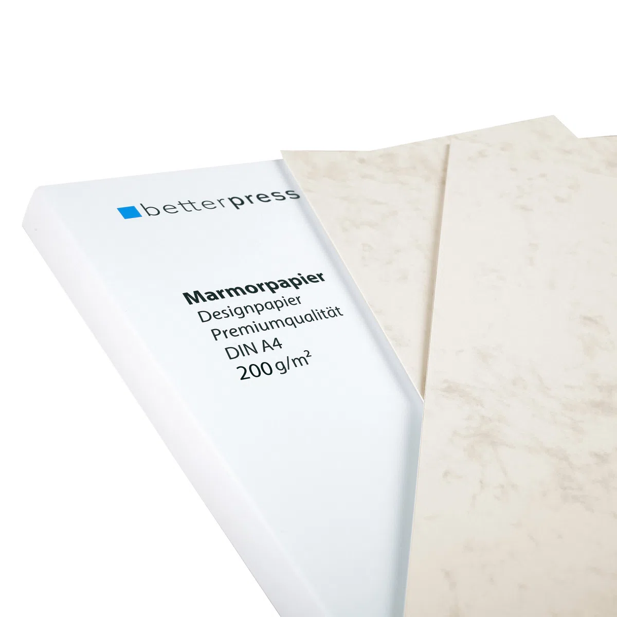 50 fogli di cartoncino marmorizzato camoscio, 200 g, formato A4, carta per stampante marmorizzata ideale come menù, certificato e certificato